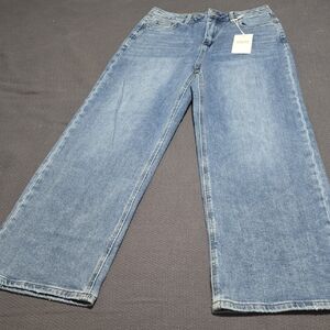 Wide Leg Light Blue Denim Jeans